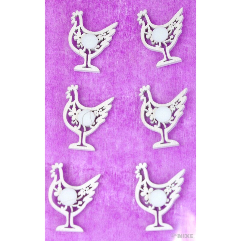 MIX NALEPOVACÍ 3cm 6ks*BÍLÁ