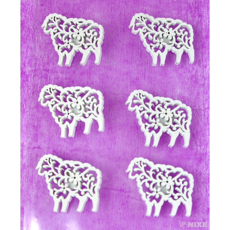 MIX NALEPOVACÍ 3cm 6ks*BÍLÁ