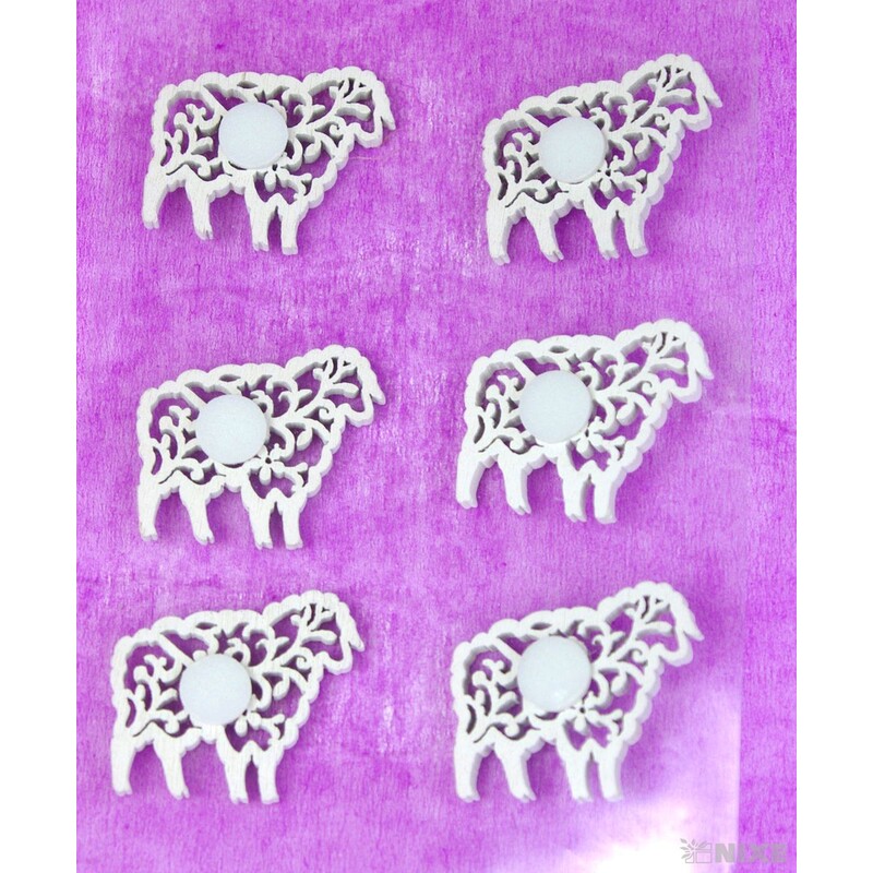 MIX NALEPOVACÍ 3cm 6ks*BÍLÁ