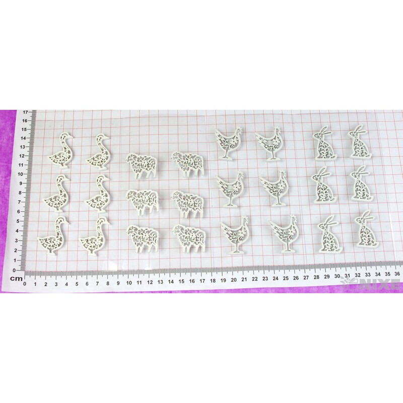 MIX NALEPOVACÍ 3cm 6ks*BÍLÁ