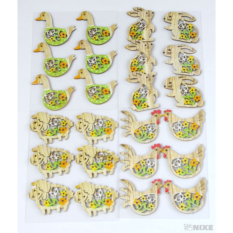 MIX NALEPOVACÍ 4cm 6ks*PŘÍRODNÍ