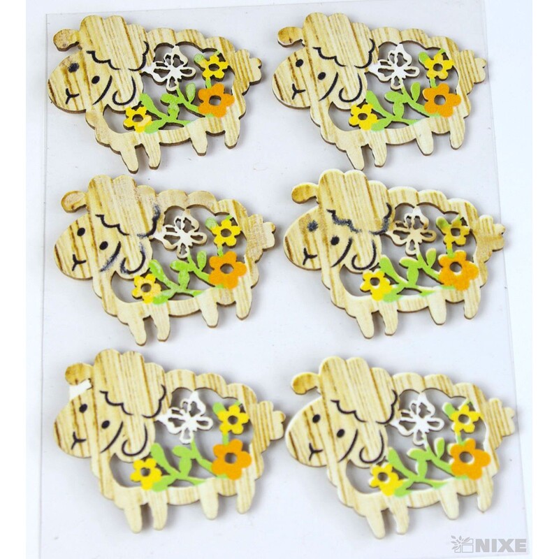 MIX NALEPOVACÍ 4cm 6ks*PŘÍRODNÍ