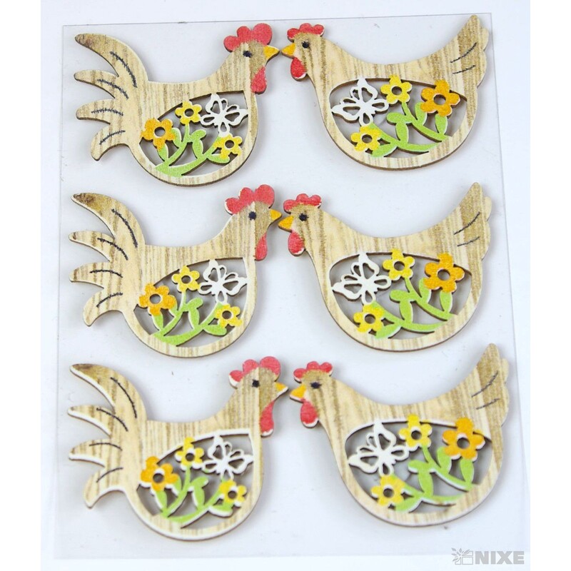 MIX NALEPOVACÍ 4cm 6ks*PŘÍRODNÍ