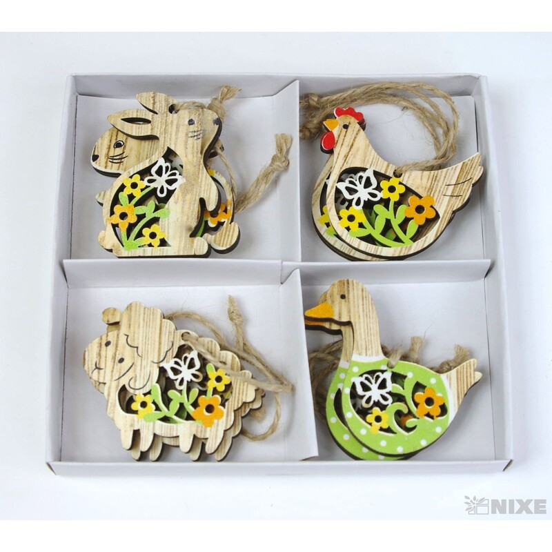 ZÁVĚS VELIKONOCE 5cm 8ks*PŘÍRODNÍ