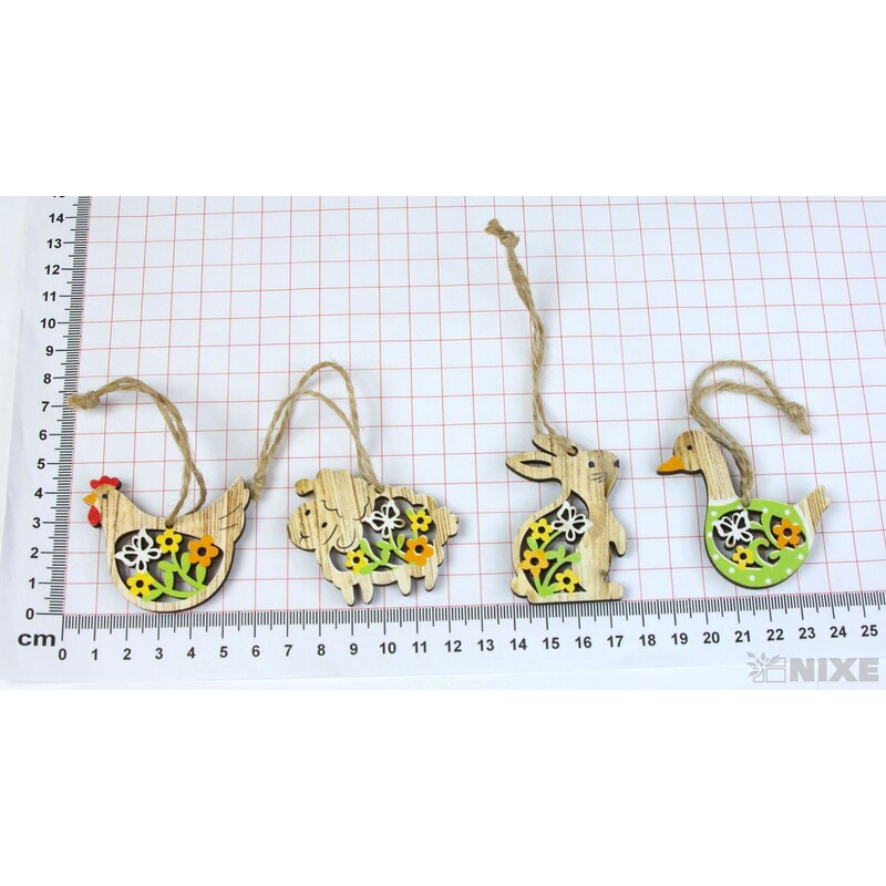 ZÁVĚS VELIKONOCE 5cm 8ks*PŘÍRODNÍ