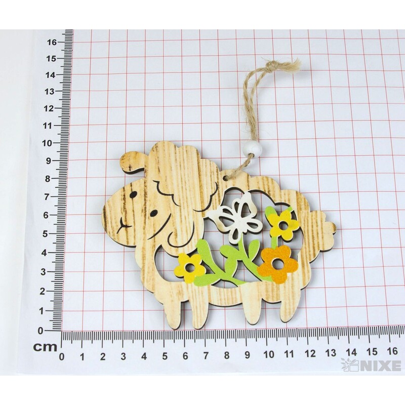 ZÁVĚS OVEČKA 12cm 4ks*PŘÍRODNÍ