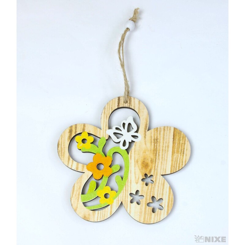 ZÁVĚS KVÍTEK 11cm 4ks*PŘÍRODNÍ