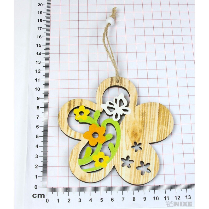 ZÁVĚS KVÍTEK 11cm 4ks*PŘÍRODNÍ