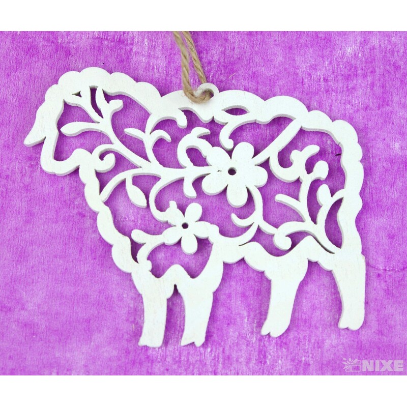 ZÁVĚS MIX 8cm 4ks*BÍLÁ