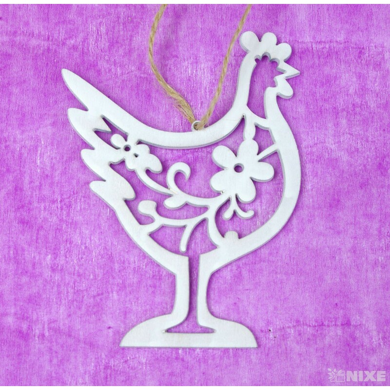 ZÁVĚS MIX 8cm 4ks*BÍLÁ