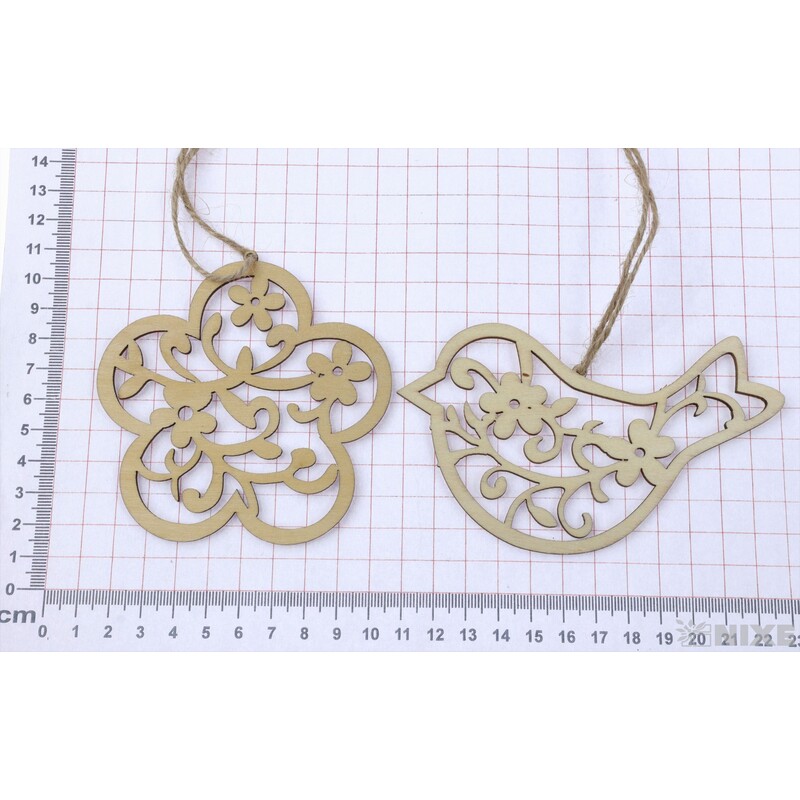 ZÁVĚS MIX 9cm 4ks*PŘÍRODNÍ