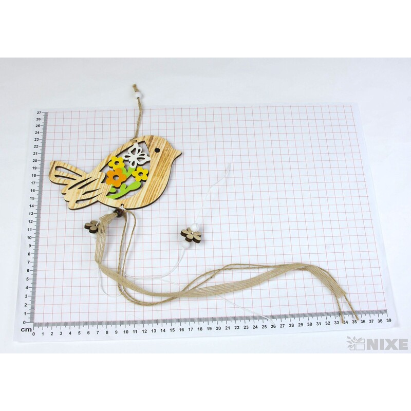 ZÁVĚS PTÁČEK 15x50cm*PŘÍRODNÍ