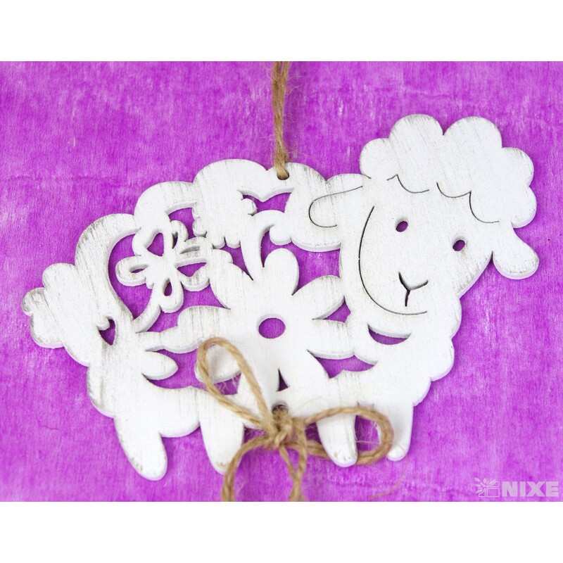 ZÁVĚS OVEČKA 13x50cm*BÍLÁ