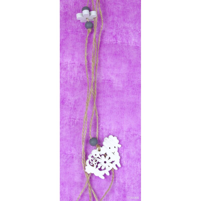 ZÁVĚS OVEČKA 13x50cm*BÍLÁ