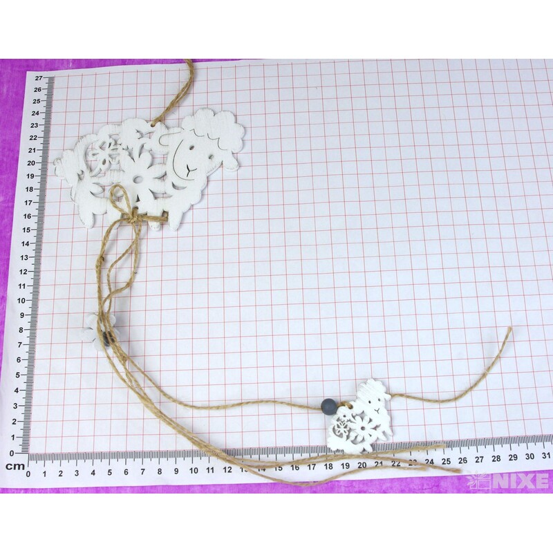 ZÁVĚS OVEČKA 13x50cm*BÍLÁ