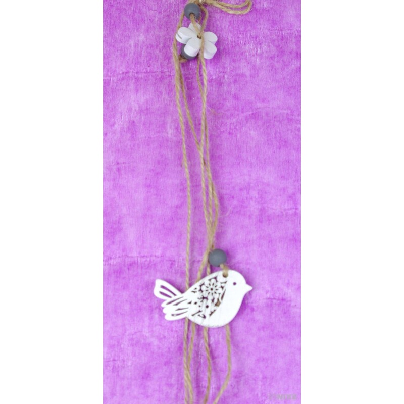 ZÁVĚS PTÁČEK 13x50cm*BÍLÁ