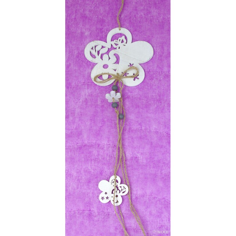 ZÁVĚS KVÍTEK 12x50cm*BÍLÁ