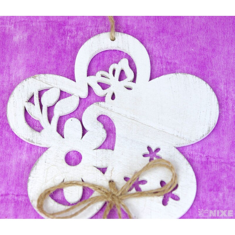 ZÁVĚS KVÍTEK 12x50cm*BÍLÁ