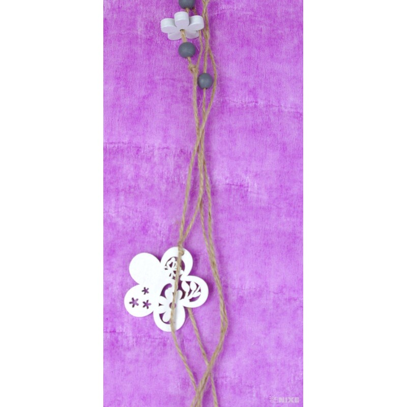 ZÁVĚS KVÍTEK 12x50cm*BÍLÁ