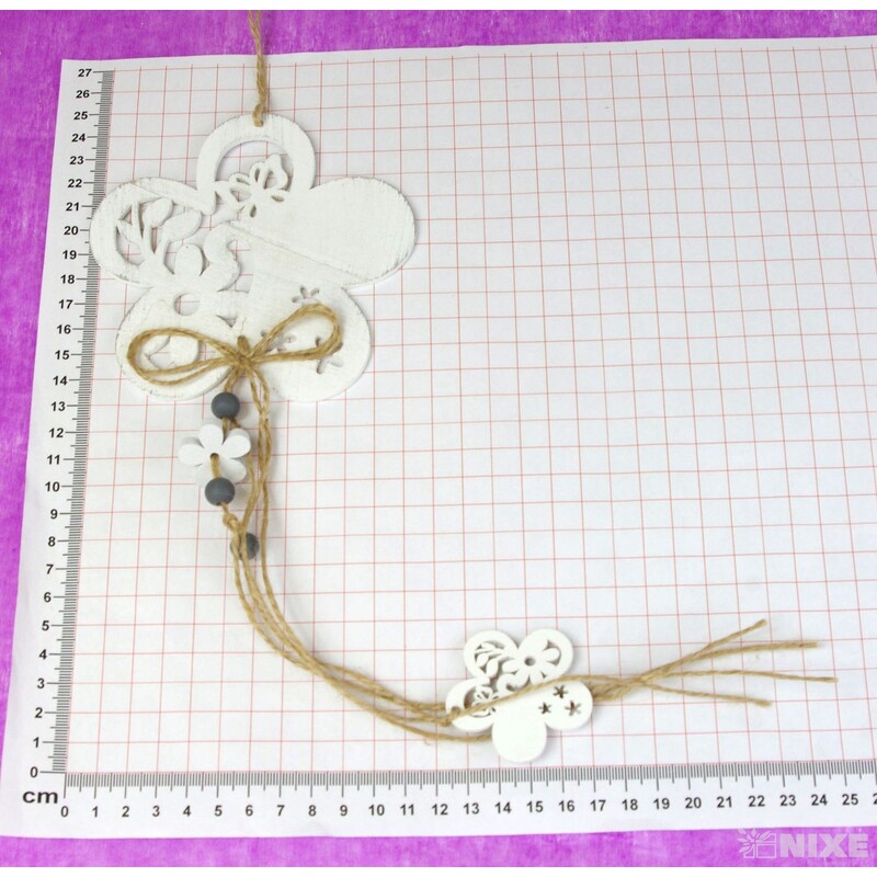 ZÁVĚS KVÍTEK 12x50cm*BÍLÁ