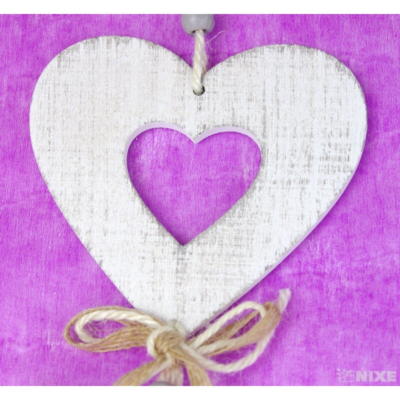 ZÁVĚS SRDCE 10x38cm*PŘÍRODNÍ