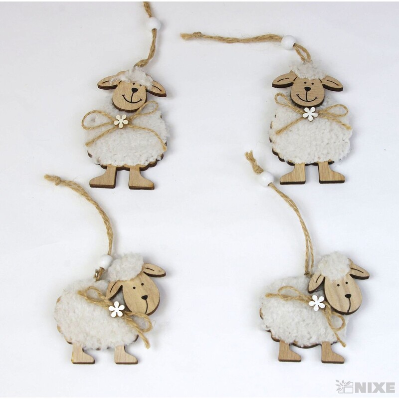 ZÁVĚS OVEČKA 7x12cm*PŘÍRODNÍ V+