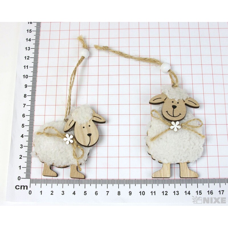 ZÁVĚS OVEČKA 7x12cm*PŘÍRODNÍ V+