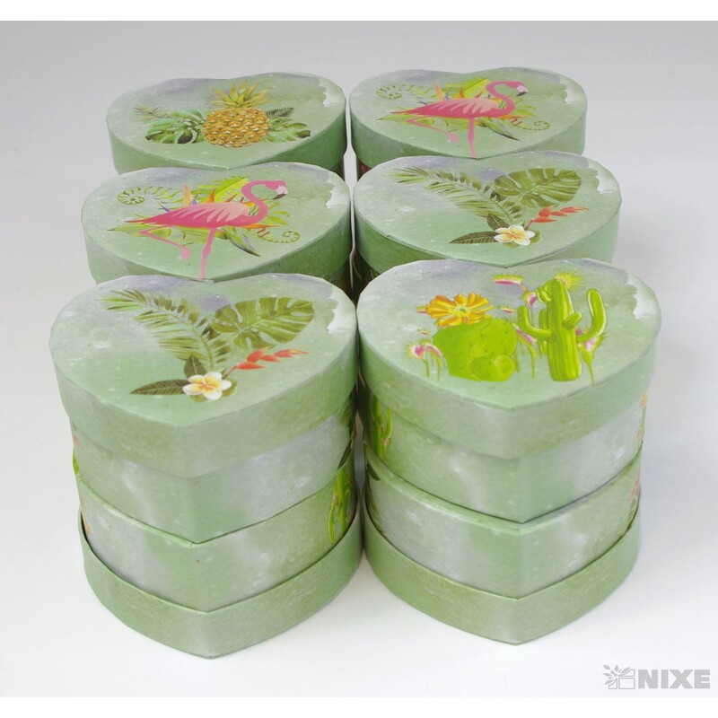 KRABICE SRDCE MIX 12ks 10x5cm*