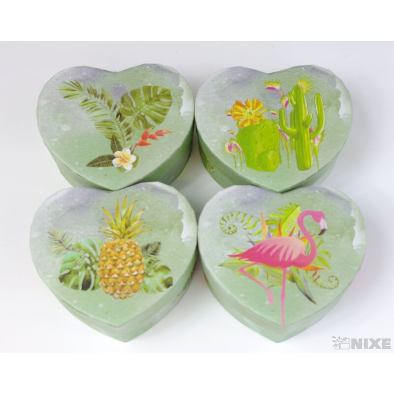 KRABICE SRDCE MIX 12ks 10x5cm*