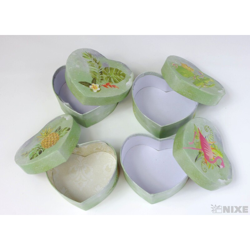 KRABICE SRDCE MIX 12ks 10x5cm*