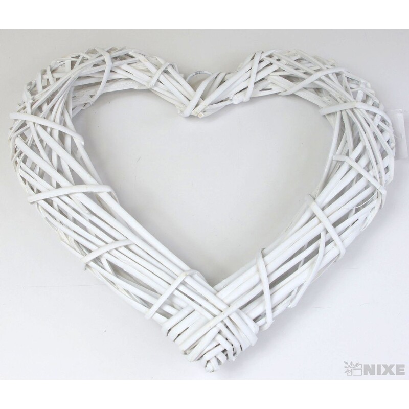 ZÁVĚS SRDCE 33cm*BÍLÁ