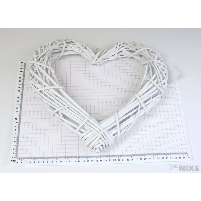 ZÁVĚS SRDCE 33cm*BÍLÁ