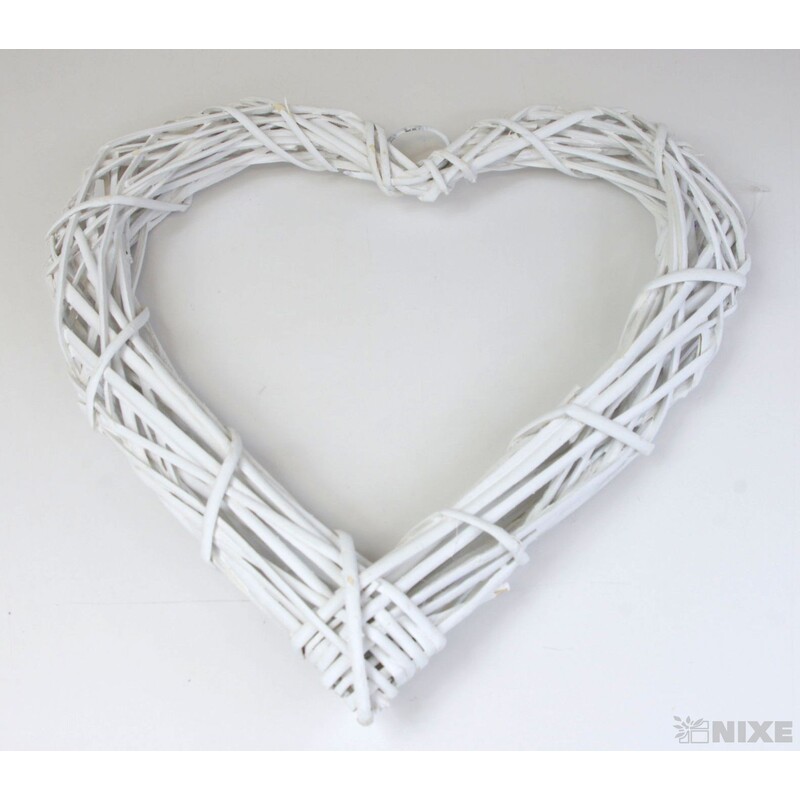 ZÁVĚS SRDCE 38cm*BÍLÁ