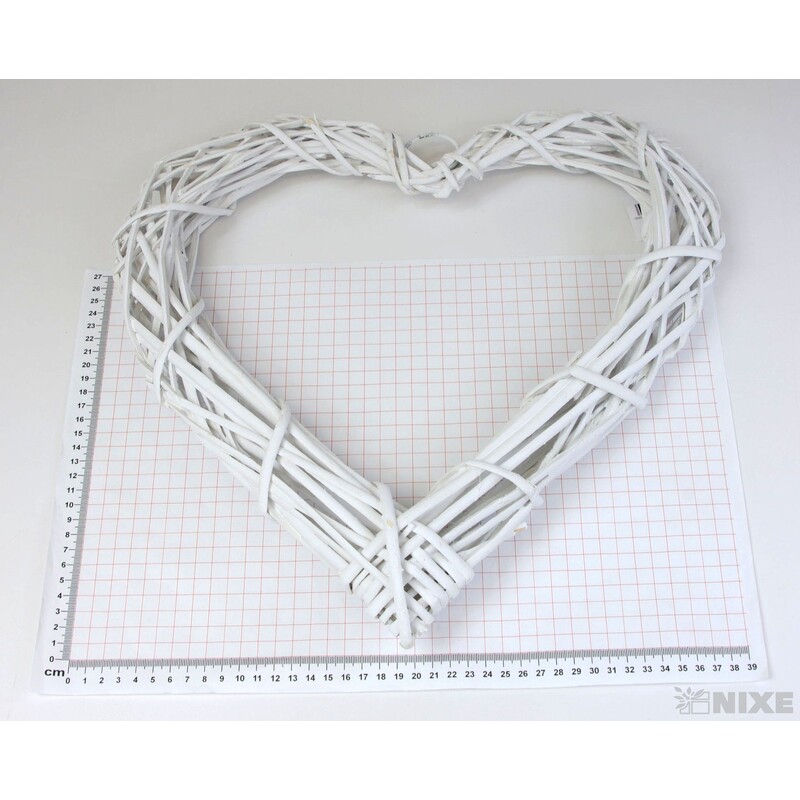 ZÁVĚS SRDCE 38cm*BÍLÁ