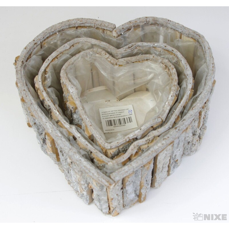 OBAL SRDCE 27x10cm 20x9 15x8*PŘÍRODNÍ