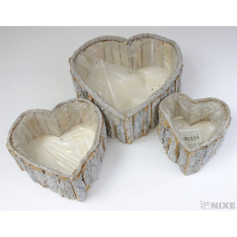 OBAL SRDCE 27x10cm 20x9 15x8*PŘÍRODNÍ