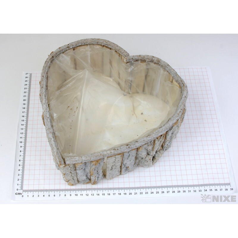 OBAL SRDCE 27x10cm 20x9 15x8*PŘÍRODNÍ