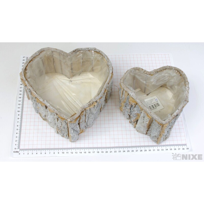 OBAL SRDCE 27x10cm 20x9 15x8*PŘÍRODNÍ