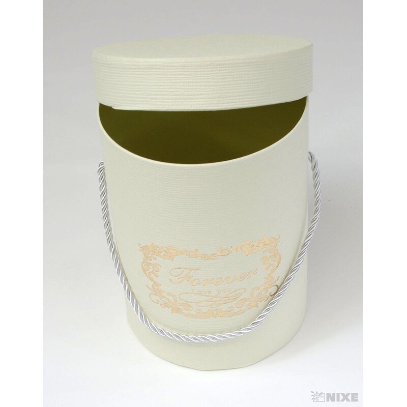 KVĚTINOVÝ BOX pr. 13x18cm*KRÉMOVÁ