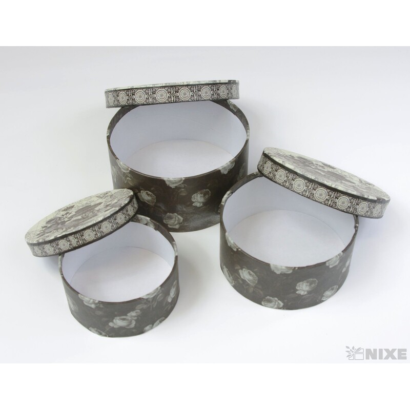 KVĚTINOVÝ BOX 3ks pr. 13x6cm 11x5 9x4*PŘÍRODNÍ