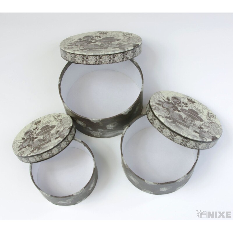 KVĚTINOVÝ BOX 3ks pr. 13x6cm 11x5 9x4*PŘÍRODNÍ