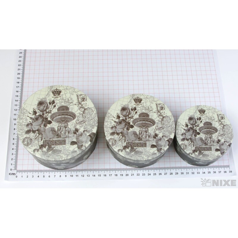 KVĚTINOVÝ BOX 3ks pr. 13x6cm 11x5 9x4*PŘÍRODNÍ