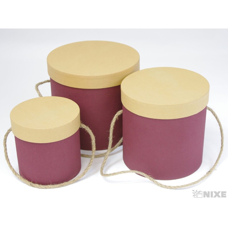 KVĚTINOVÝ BOX 3ks pr. 12x11cm 15x14cm 17x16cm*MIX BAREV