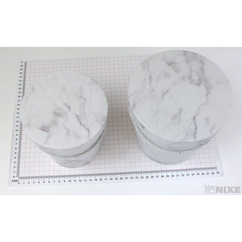 KVĚTINOVÝ BOX 3ks pr. 19x19cm 16x17 14x16*BÍLÁ