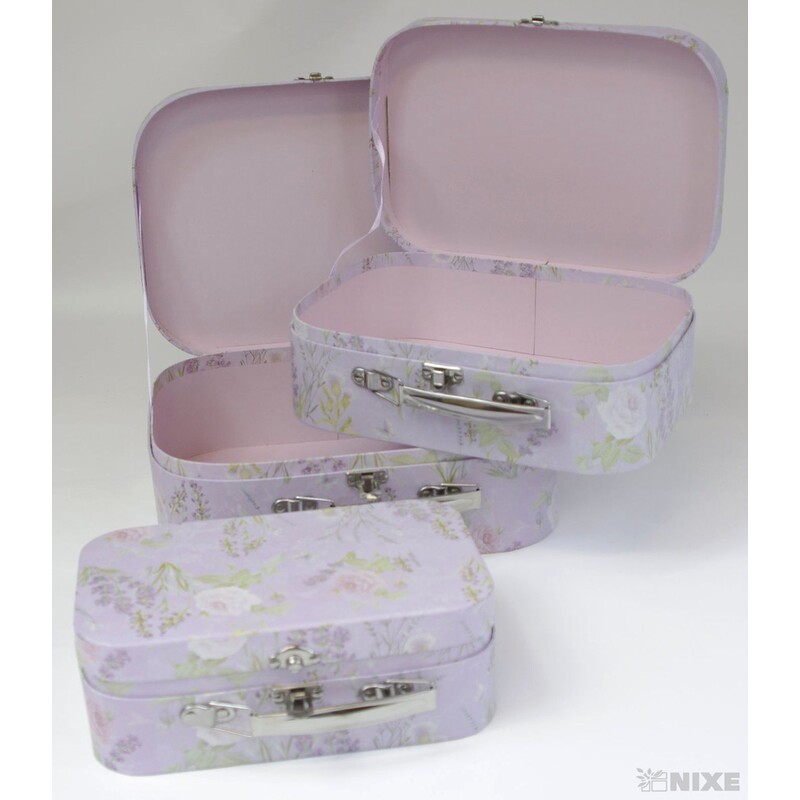 KUFŘÍK 3ks  27x19x8cm 24x17x6cm 22x14x5cm*MIX BAREV