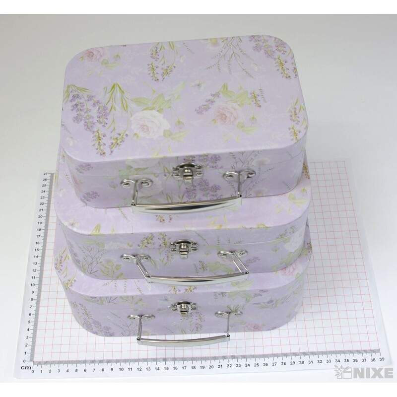 KUFŘÍK 3ks  27x19x8cm 24x17x6cm 22x14x5cm*MIX BAREV