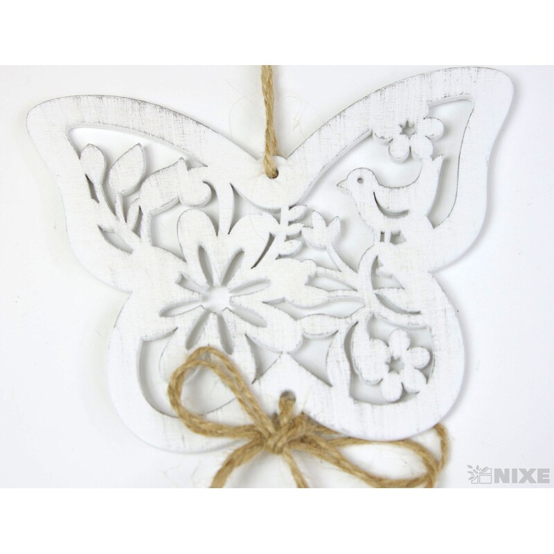 ZÁVĚS MOTÝL 13x45cm*BÍLÁ