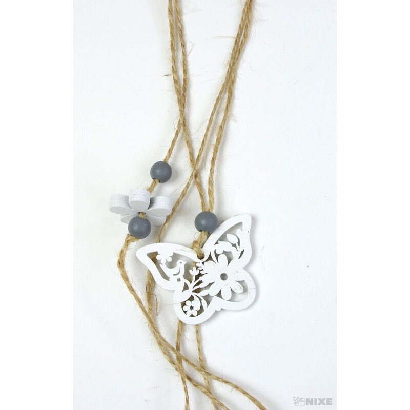 ZÁVĚS MOTÝL 13x45cm*BÍLÁ