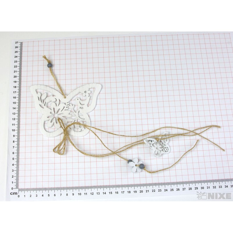 ZÁVĚS MOTÝL 13x45cm*BÍLÁ