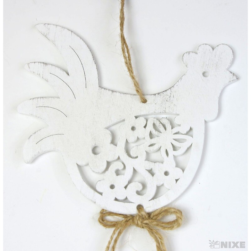 ZÁVĚS KOHOUT 13x45cm*BÍLÁ